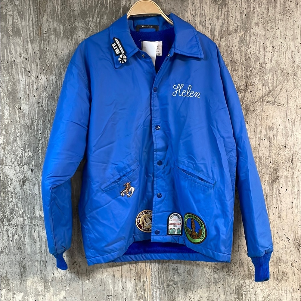 VINTAGE WEST WIND Mens Wood Trotters Hershey Jacket Size M in Blue